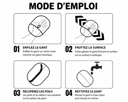 Gant  Anti-Poils Réutilisable